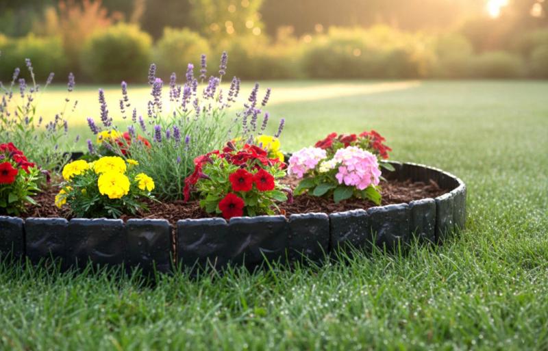 Palisada ogrodowa wysoka obrzeże border antracyt 2,4m płotek GeoBorder